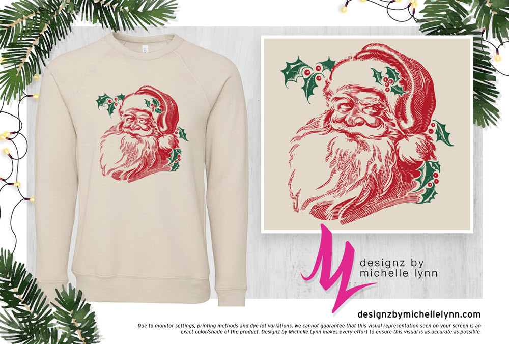 Santa (Bella + Canvas sweatshirt only)